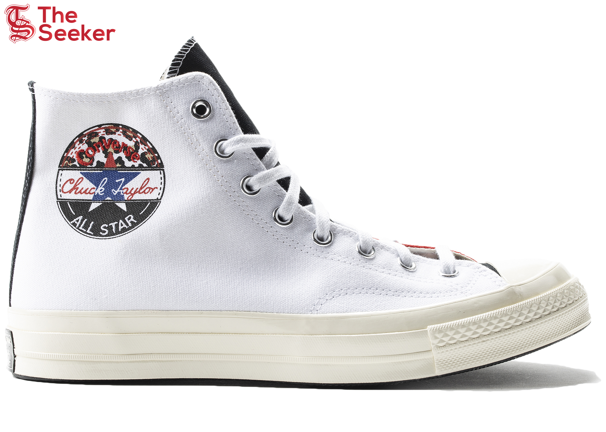 Converse Chuck 70 Hi Logo Play White University Red