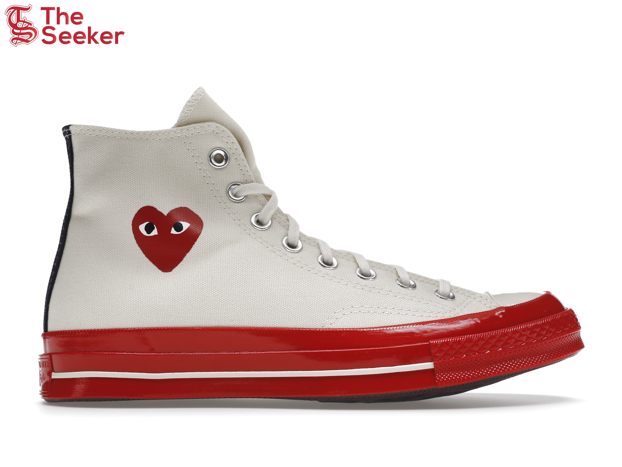 Converse Chuck Taylor All-Star 70 Hi Comme des Garcons PLAY Egret Red Midsole