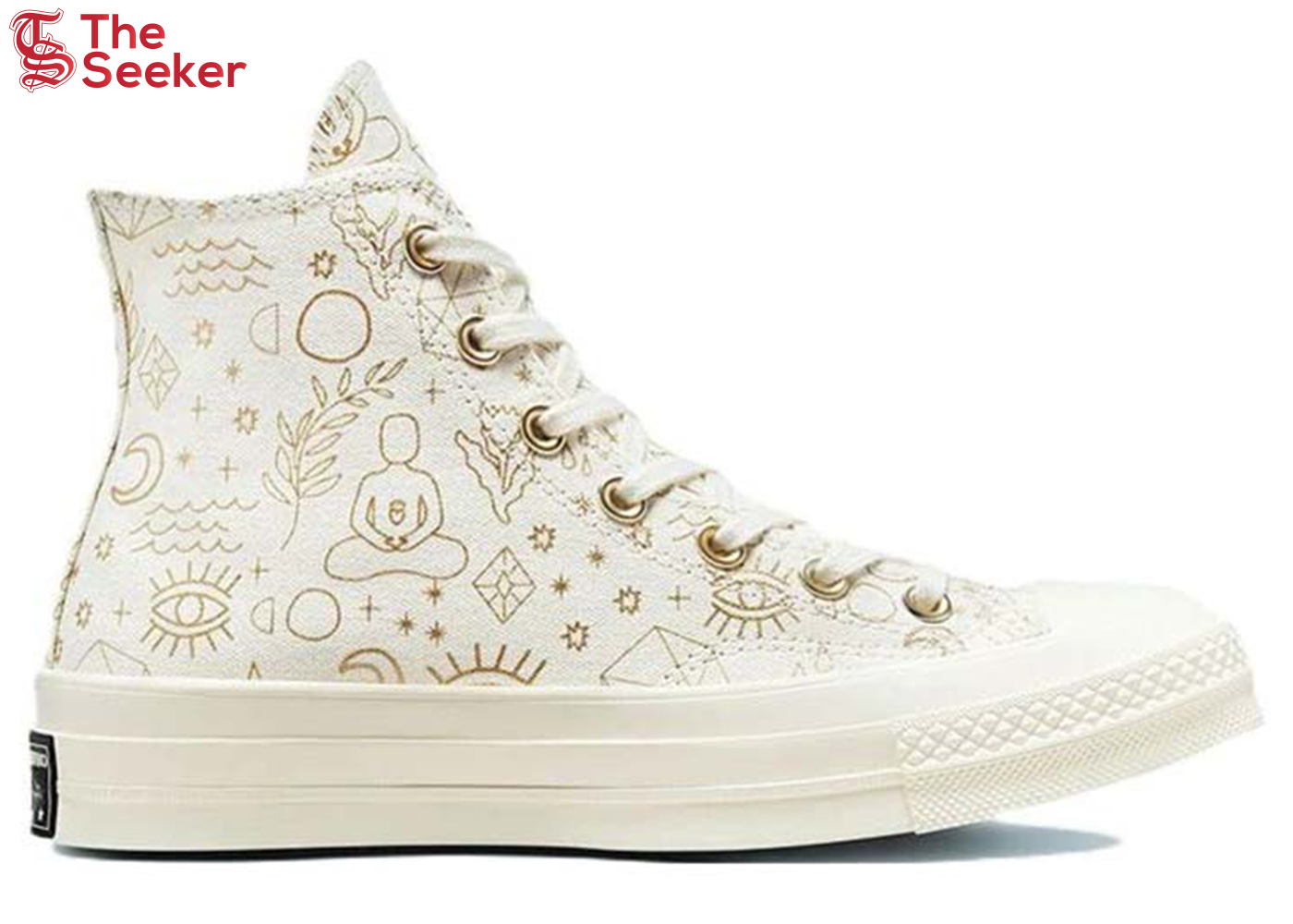 Converse Chuck Taylor All Star 70 Hi Elements Print Egret Gold