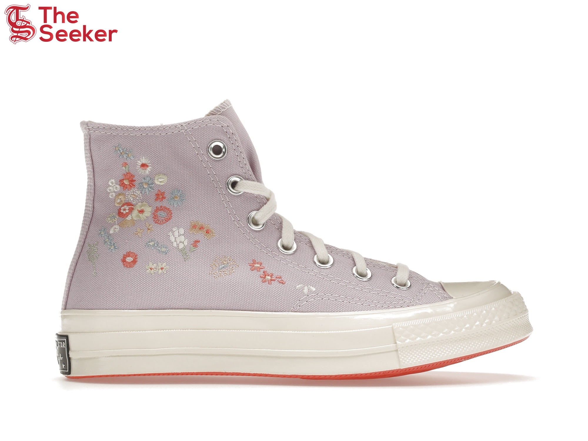 Converse Chuck Taylor All Star 70 Hi Embroidered Floral Pale Amethyst