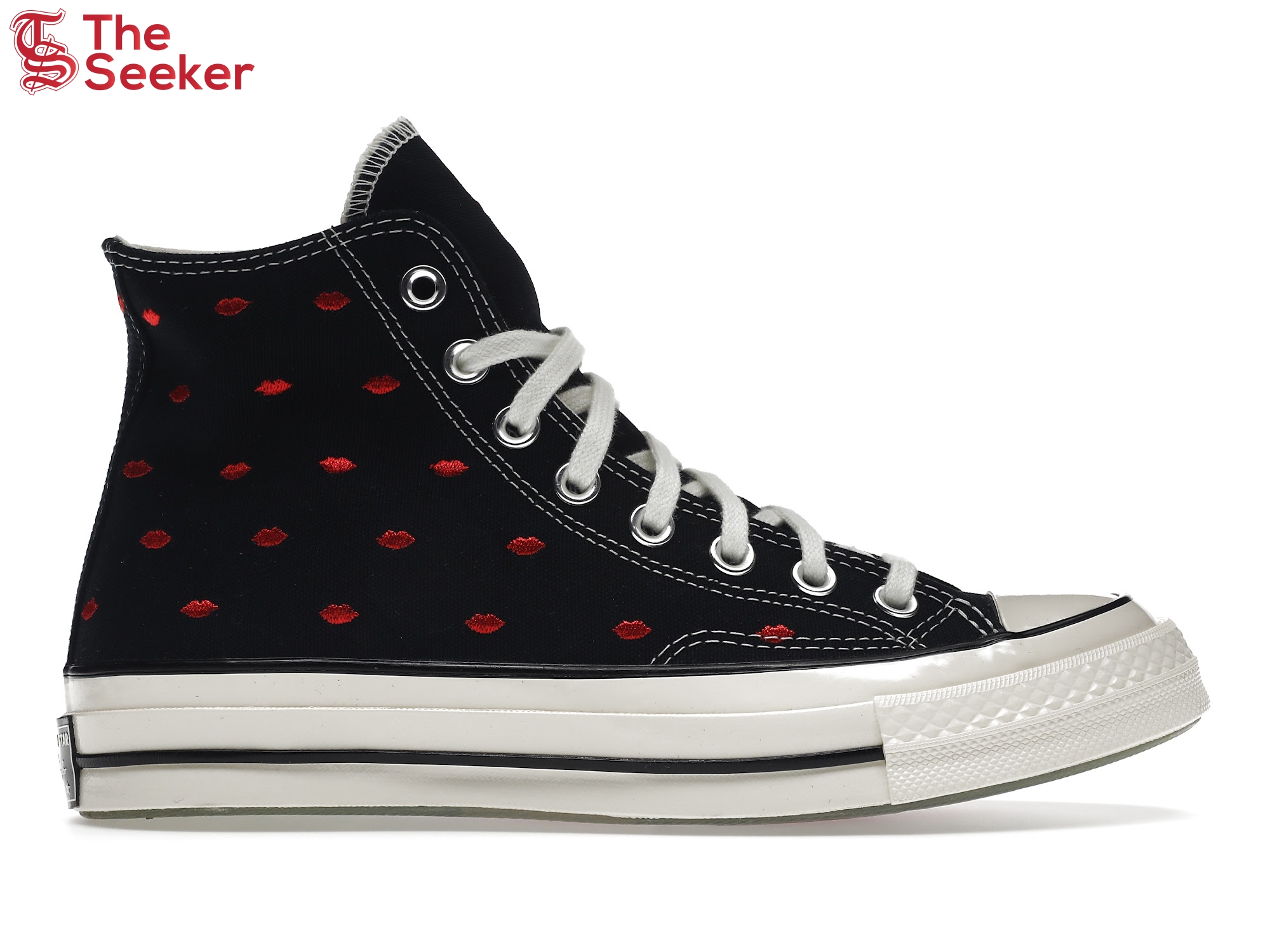 Converse Chuck Taylor All Star 70 Hi Embroidered Lips Black