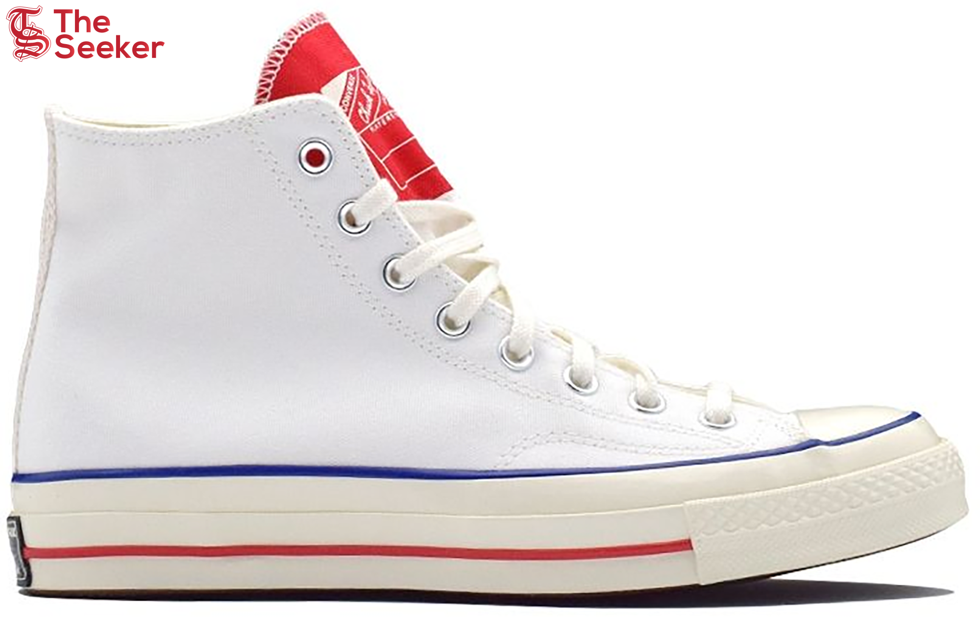 Converse Chuck Taylor All Star 70 Hi Twisted Tongue White Red