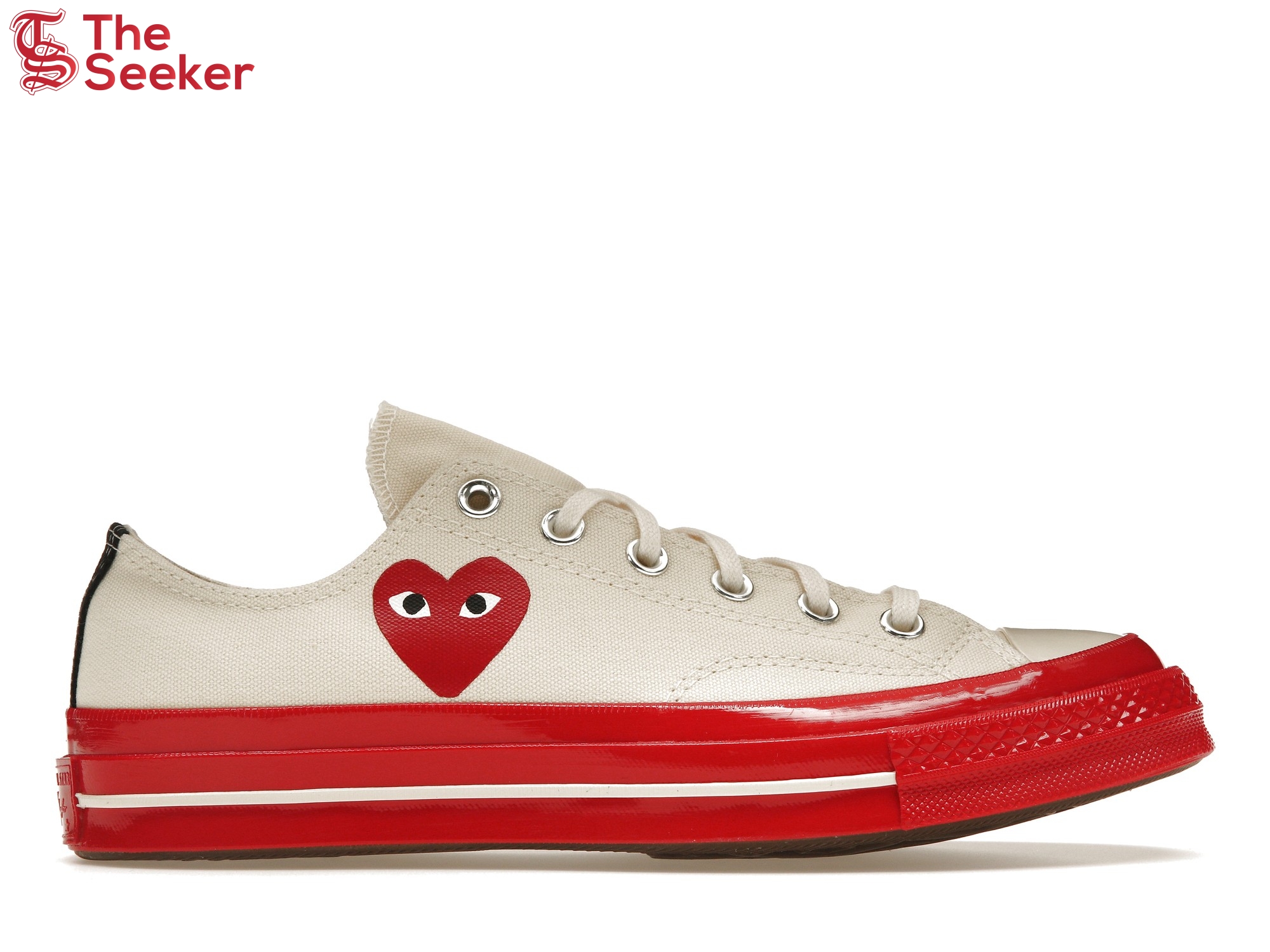 Converse Chuck Taylor All-Star 70 Ox Comme des Garcons PLAY Egret Red Midsole