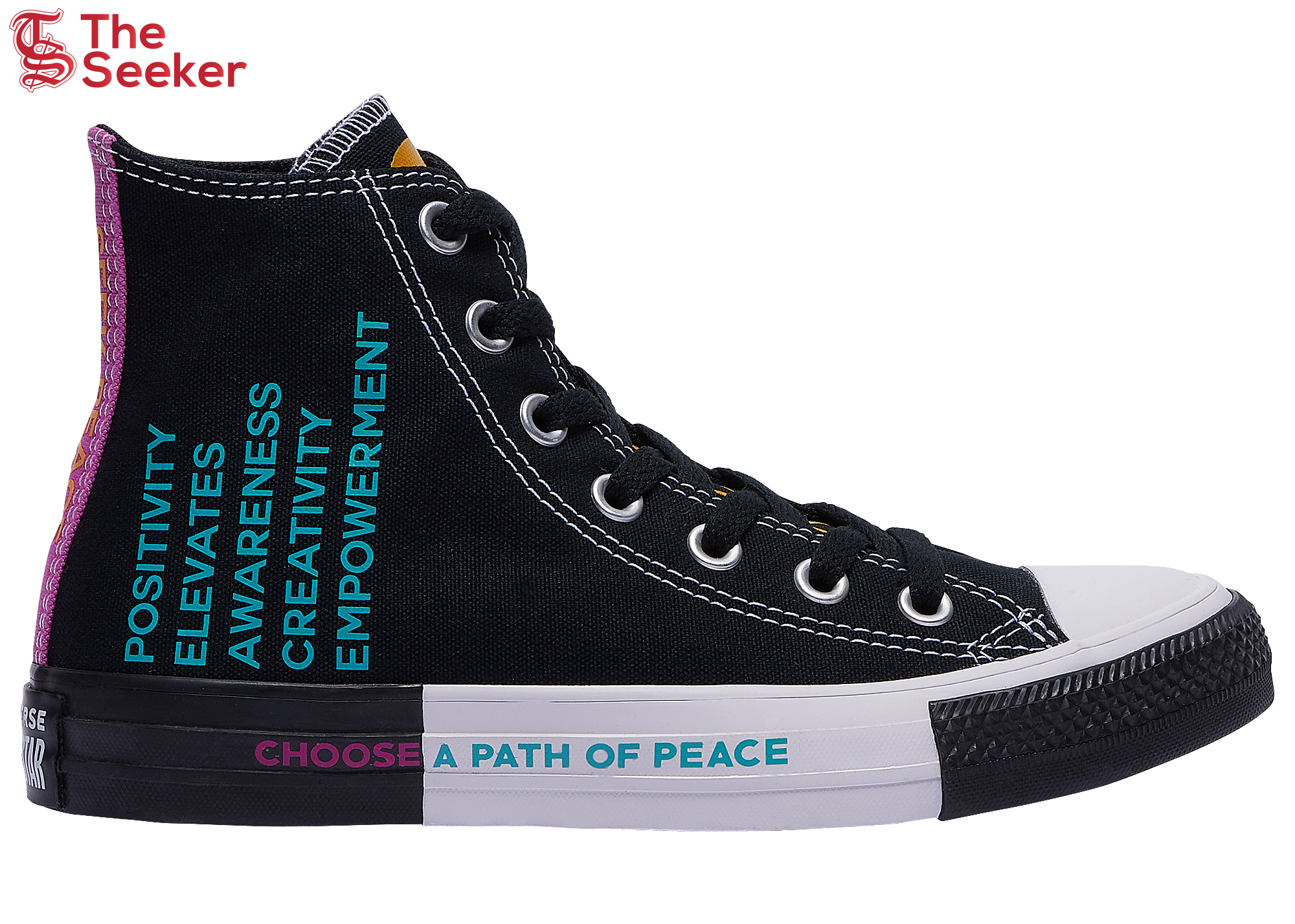 Converse Chuck Taylor All Star Hi Seek Peace Black Magenta (GS)