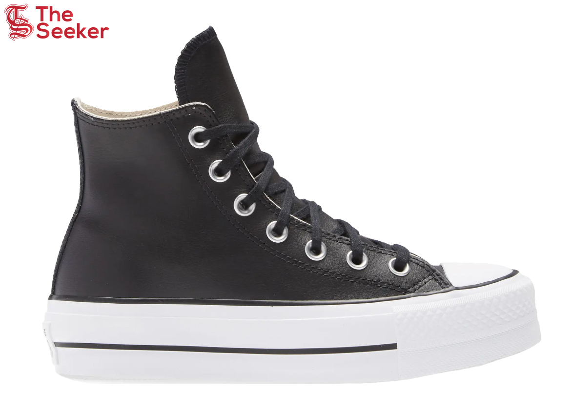 Converse Chuck Taylor All Star Lift Hi Black Leather (Women's)