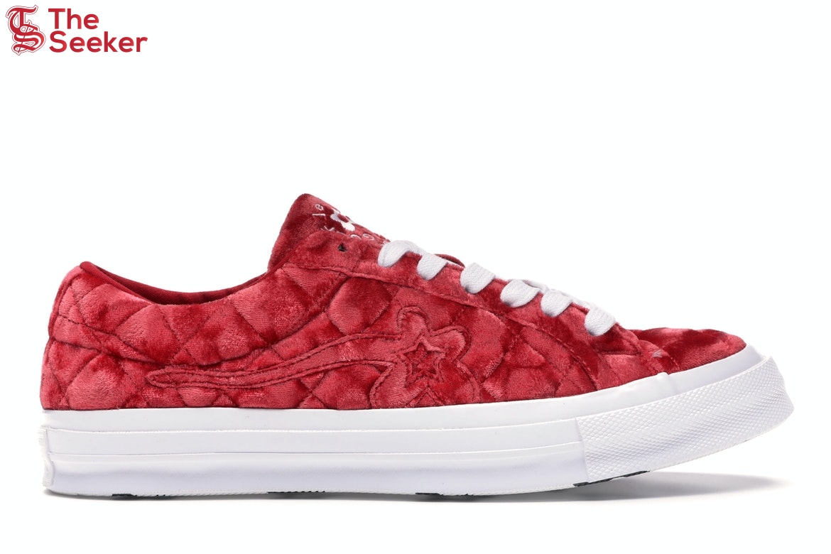 Converse One Star Ox Golf le Fleur TTC Quilted Velvet Barbados Cherry