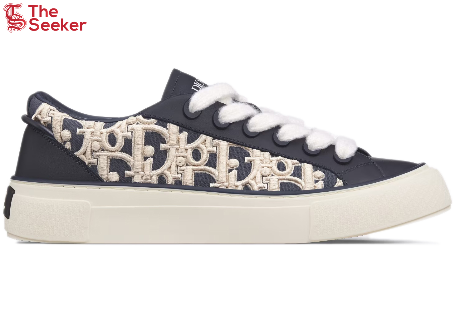 Dior B33 Sneaker Navy Blue Smooth Calfskin Oblique Raised Embroidery (Numbered)