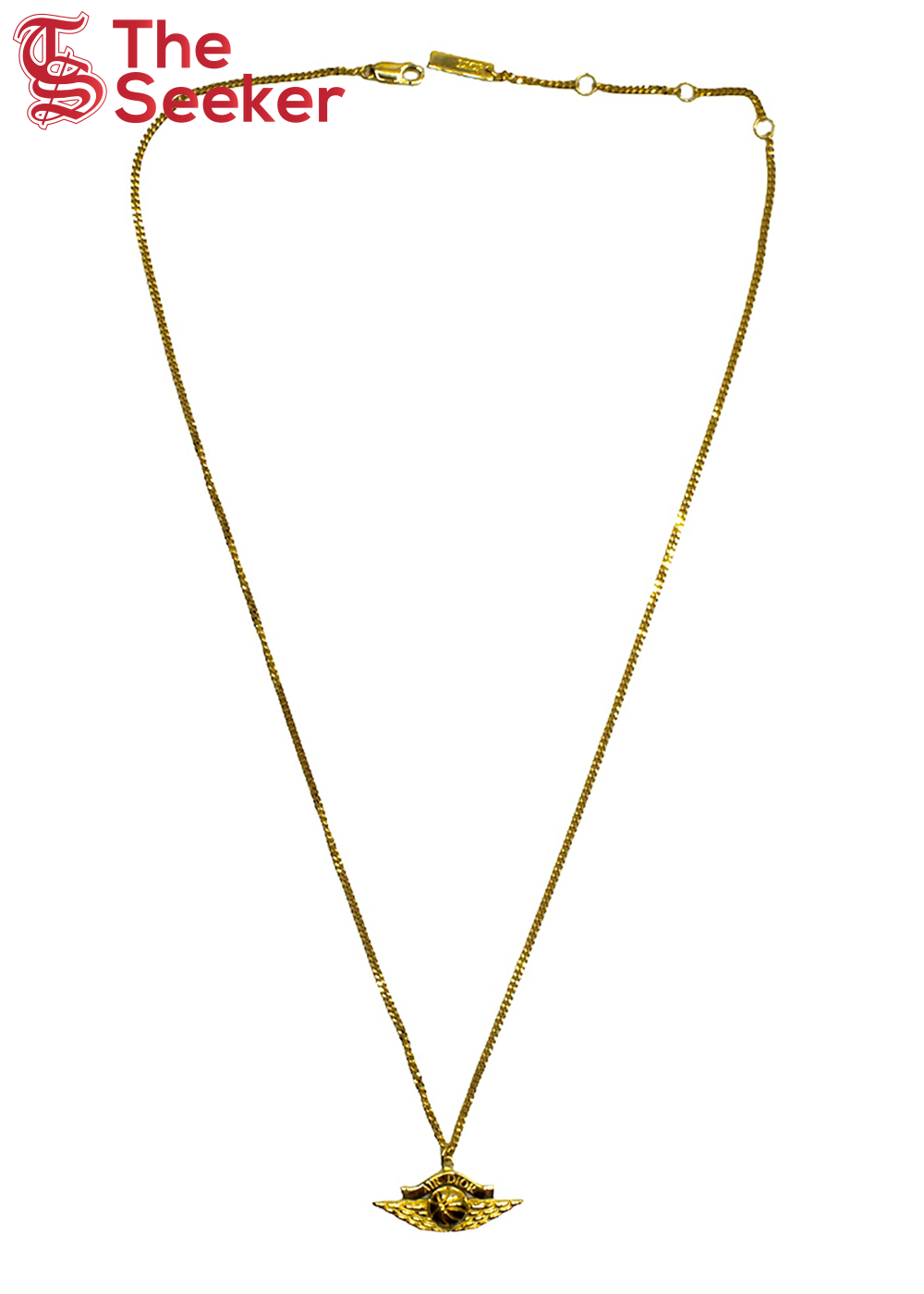 Dior x Jordan Wings Pendant Necklace Gold