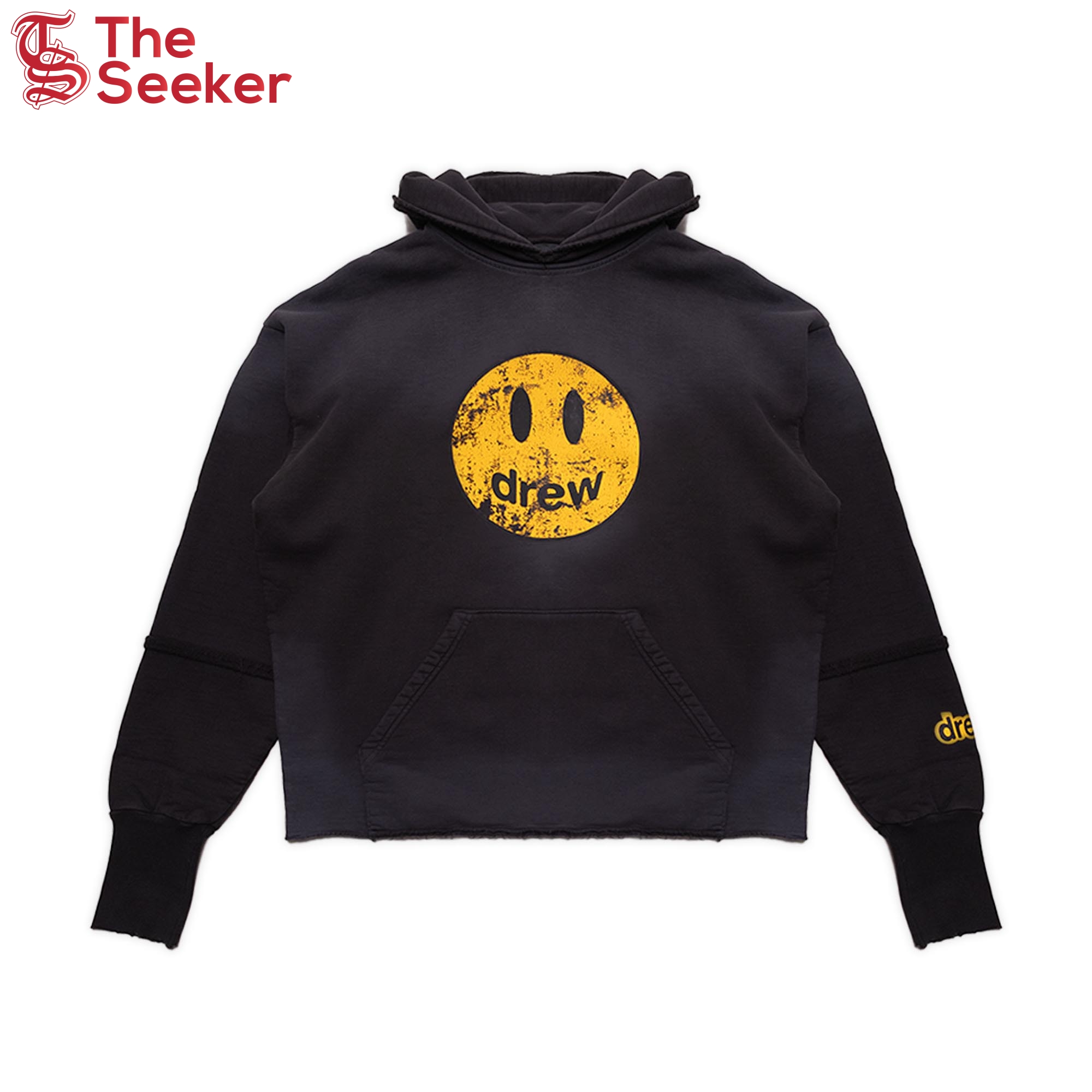 drew house deconstructed mascot hoodie faded black
