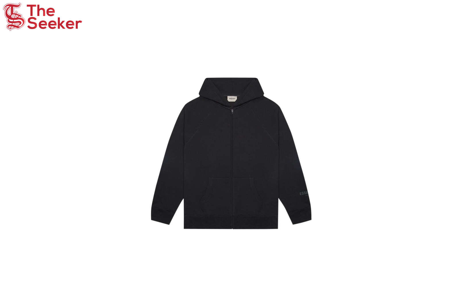 Fear of God Essentials 3D Silicon Applique Full Zip Up Hoodie Dark Slate/Stretch Limo/Black