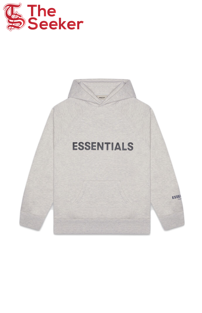 Fear of God Essentials 3D Silicon Applique Pullover Hoodie Heather Oatmeal