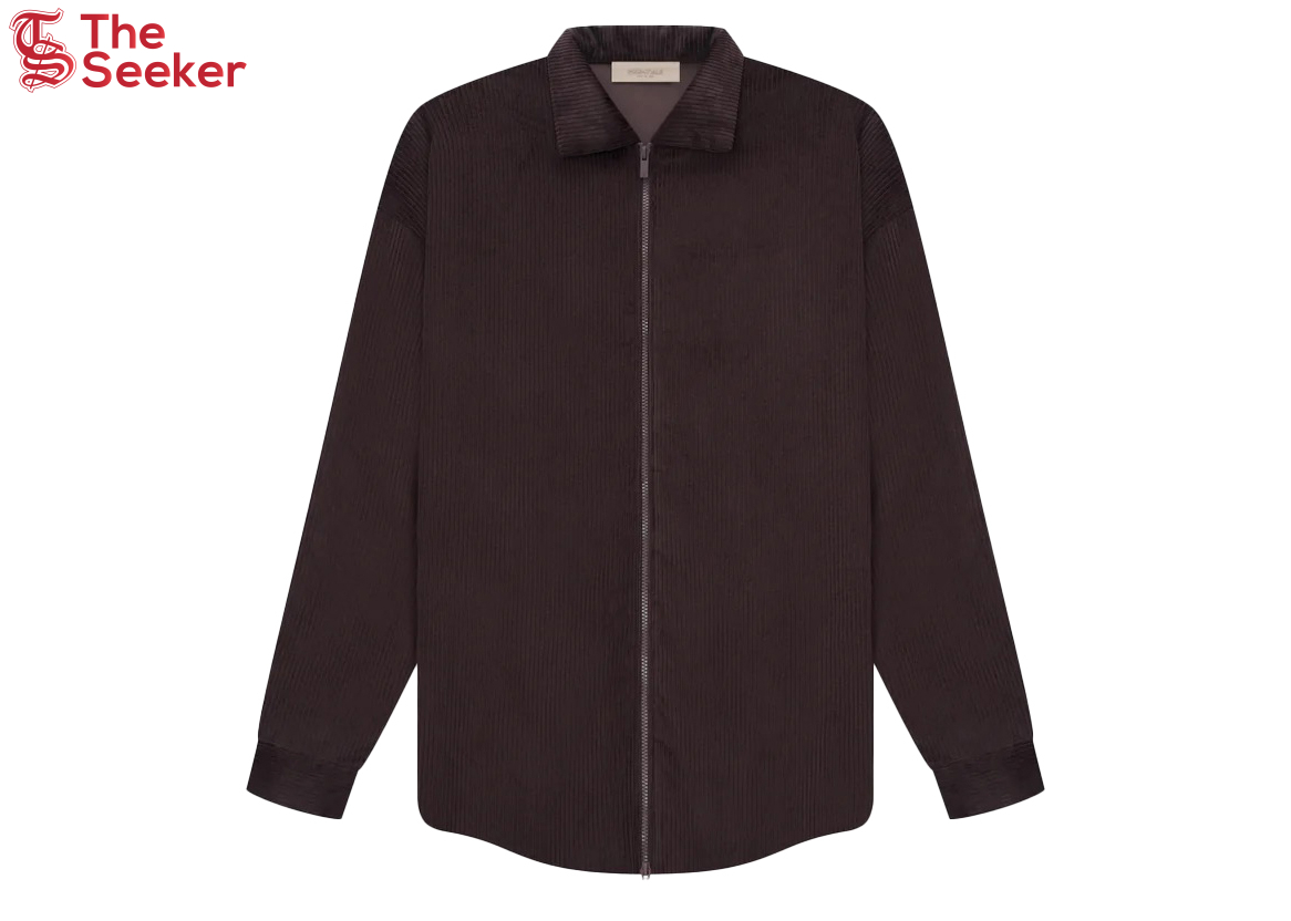 Fear of God Essentials Corduroy Shirt Jacket Plum