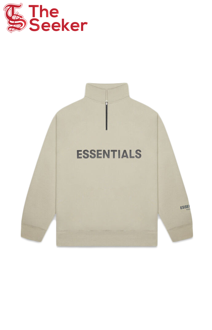 Fear of God Essentials Half Zip Puilover Sweater Moss