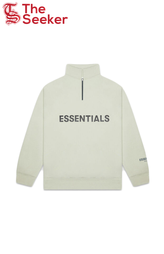 Fear of God Essentials Half Zip Pullover Sweater Alfalfa Sage