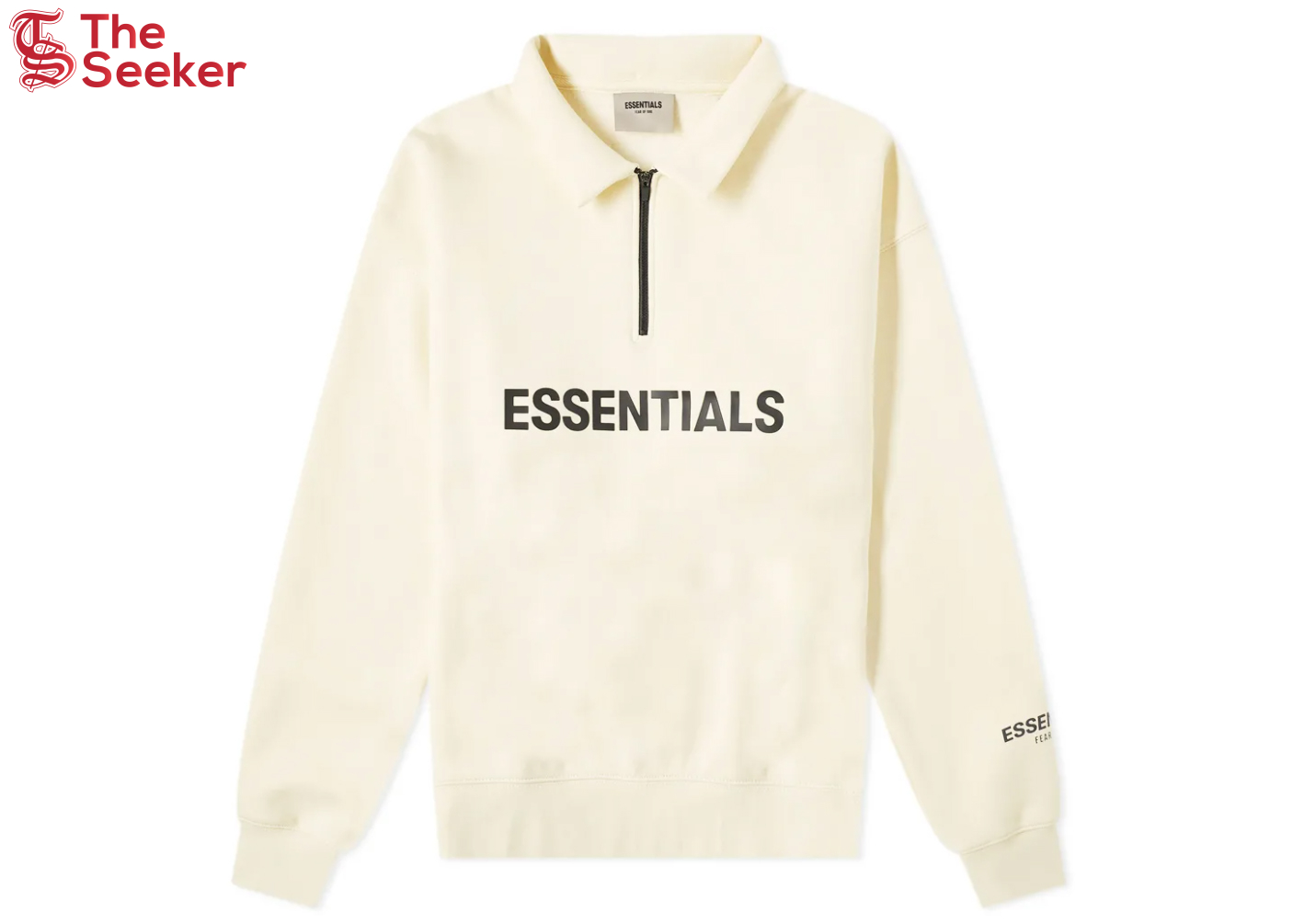 Fear of God Essentials Half Zip Pullover Sweater Cream Butter Cream