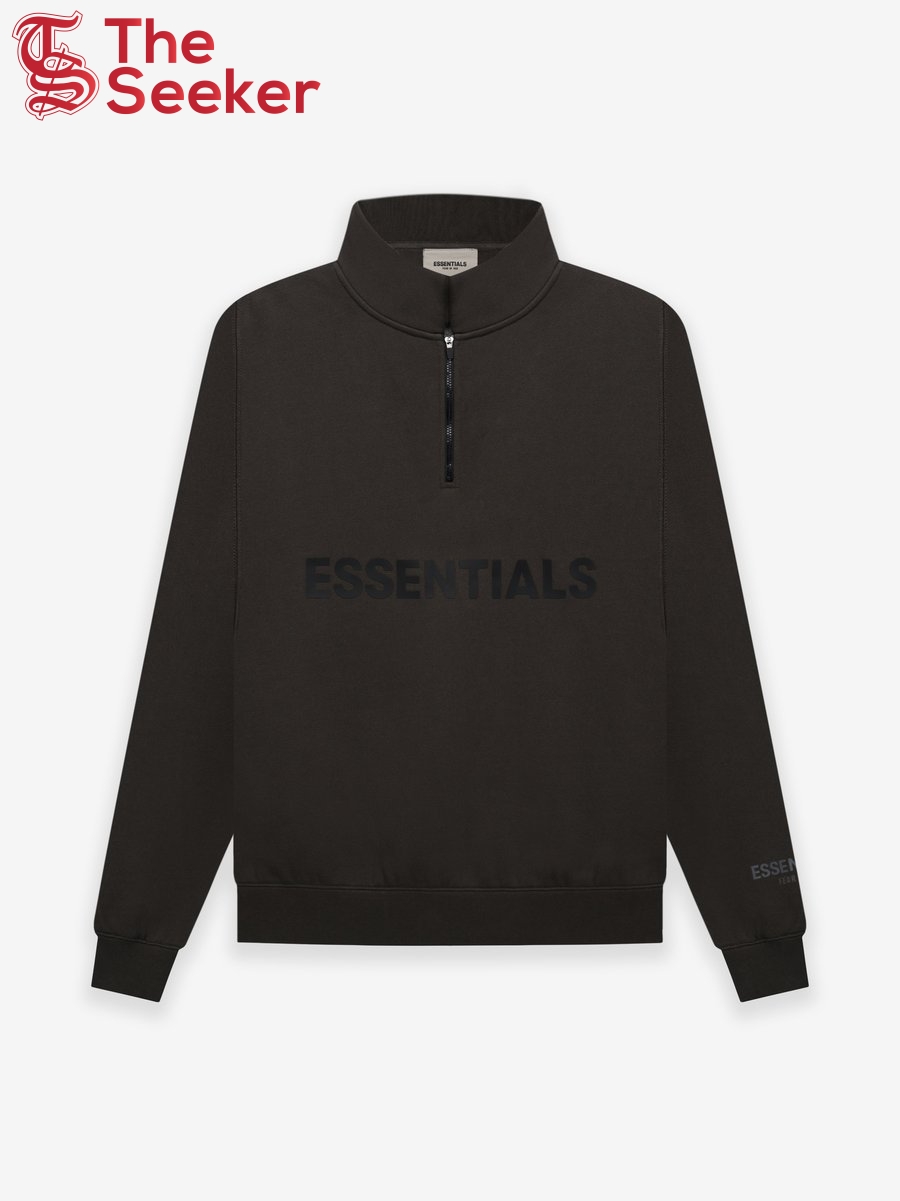 Fear of God Essentials Half Zip Pullover Sweater Weathered Black