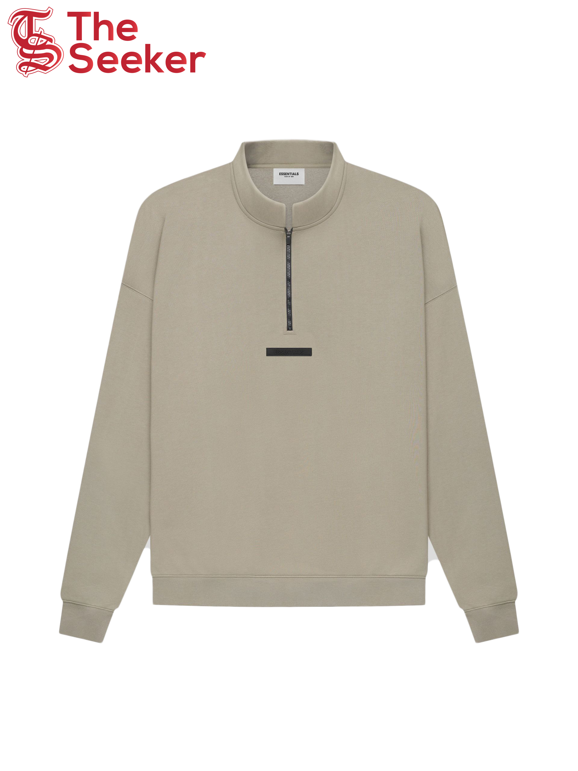 Fear of God Essentials Half Zip Sweater Moss/Goat