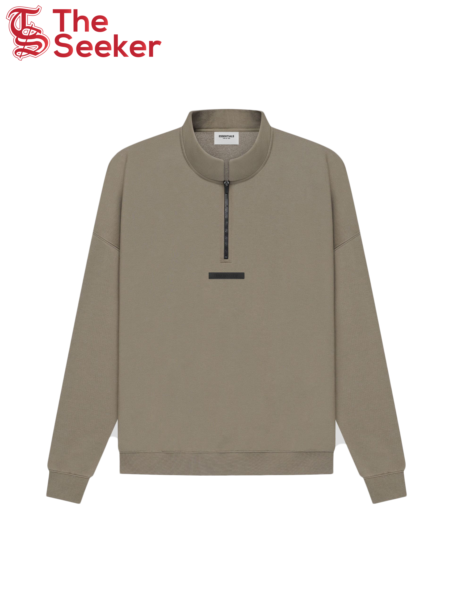 Fear of God Essentials Half Zip Sweater Taupe