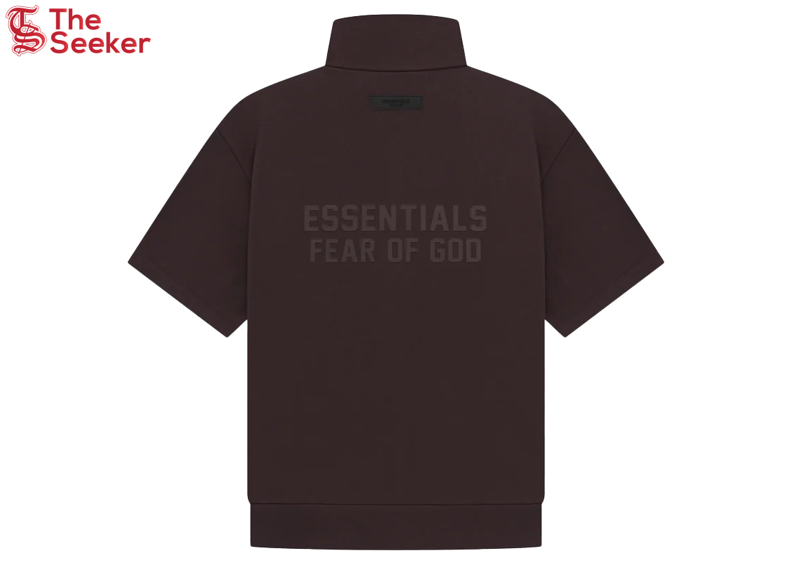 Fear of God Essentials Halfzip 3/4 Sleeve Shirt Plum