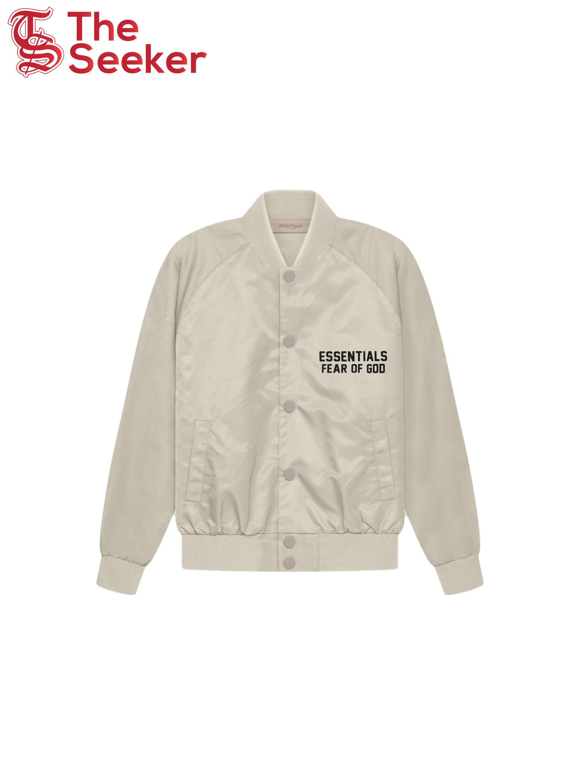 Fear of God Essentials Kids Baseball Jacket Wheat