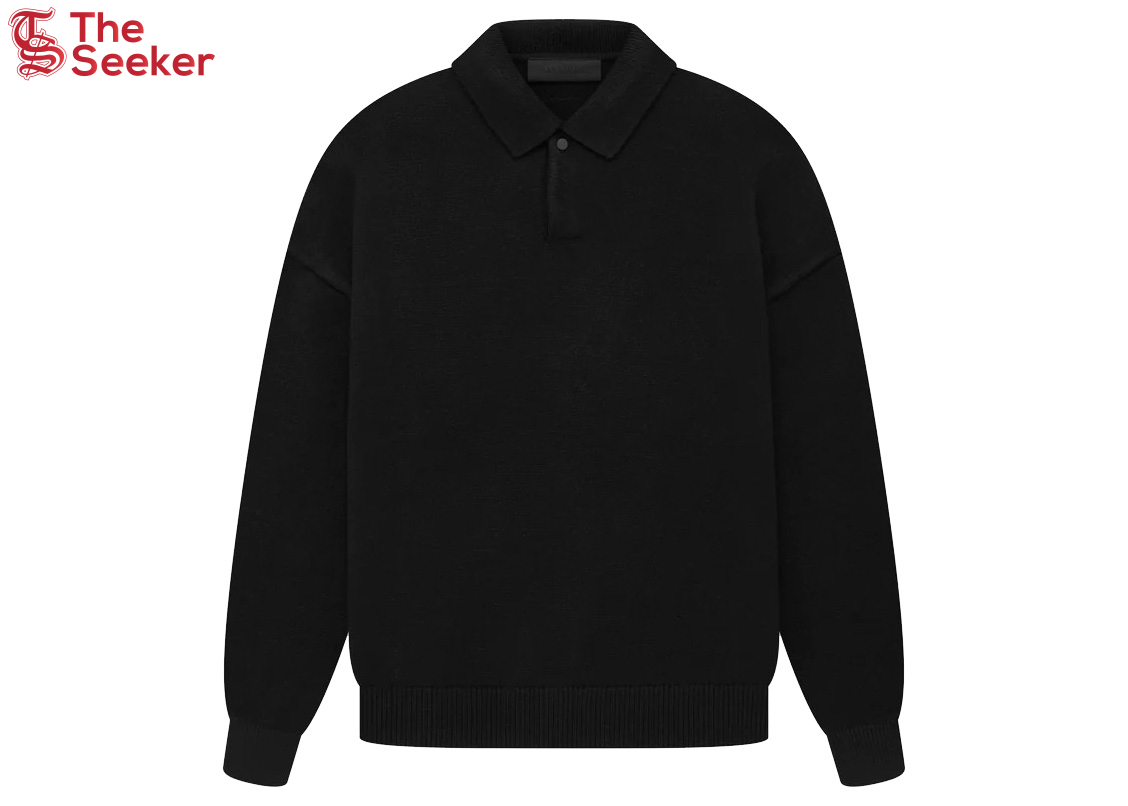 Fear of God Essentials Knit Polo Black