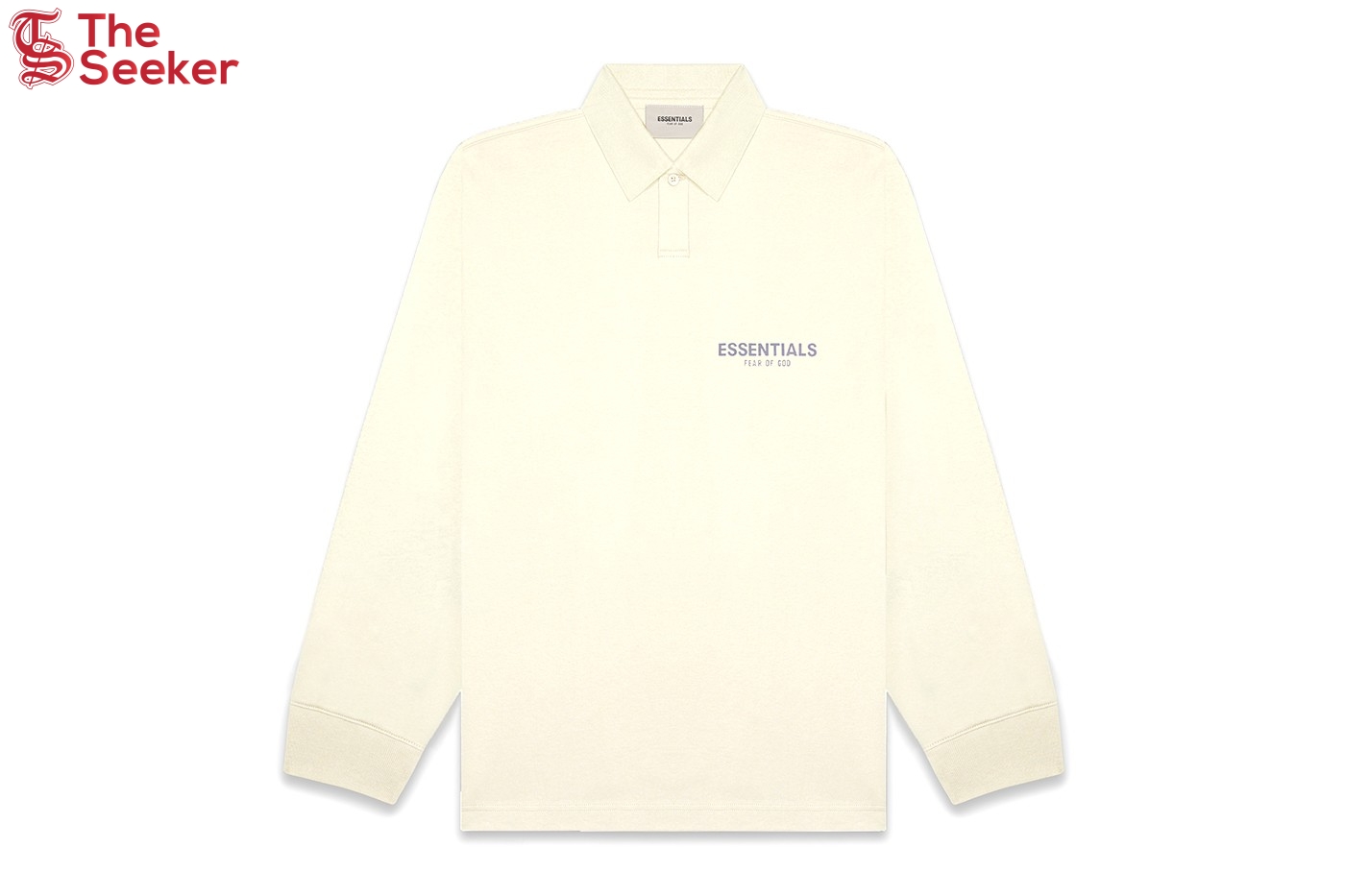 Fear of God Essentials Long Sleeve Boxy Polo Cream