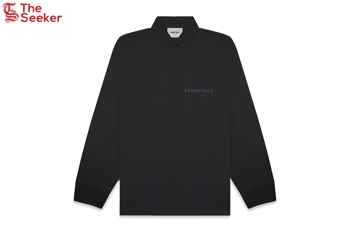 Fear of God Essentials Long Sleeve Boxy Polo Dark Slate/Stretch Limo/Black