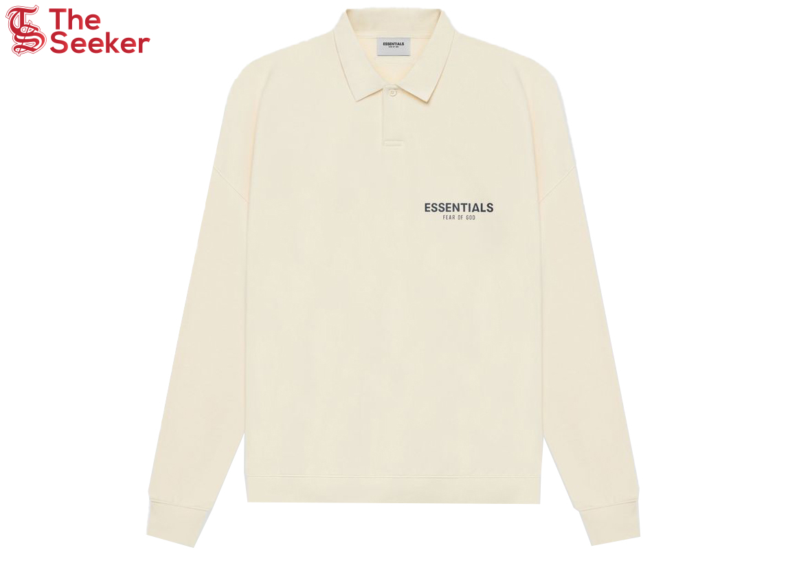 Fear of God Essentials Long Sleeve French Terry Polo Buttercream