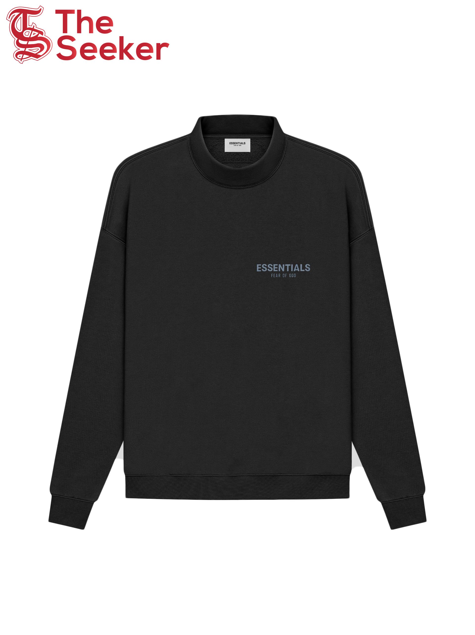 Fear of God Essentials Mock Neck Sweater Black/Stretch Limo