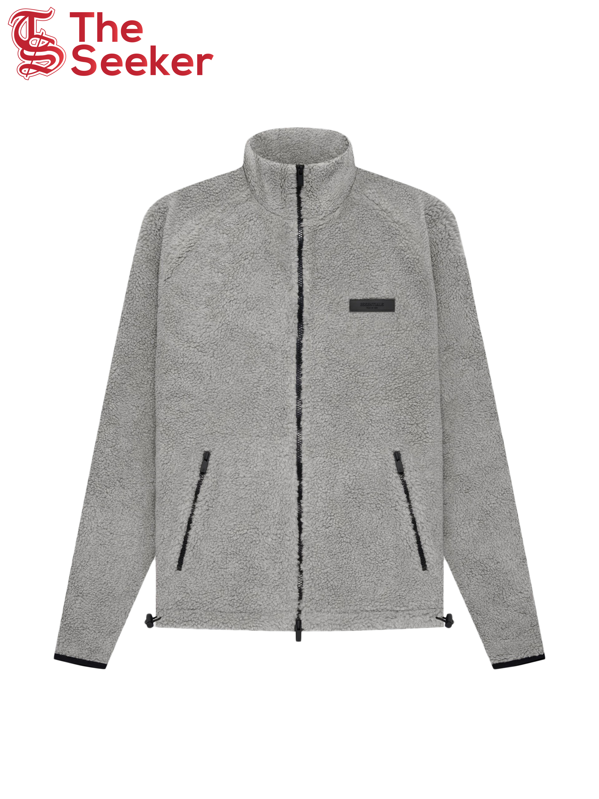 Fear of God Essentials Polar Fleece Full Zip Jacket Dark Oatmeal