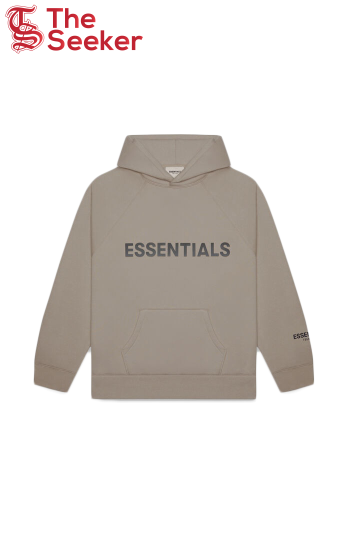 Fear of God Essentials Pullover Hoodie Applique Logo Taupe