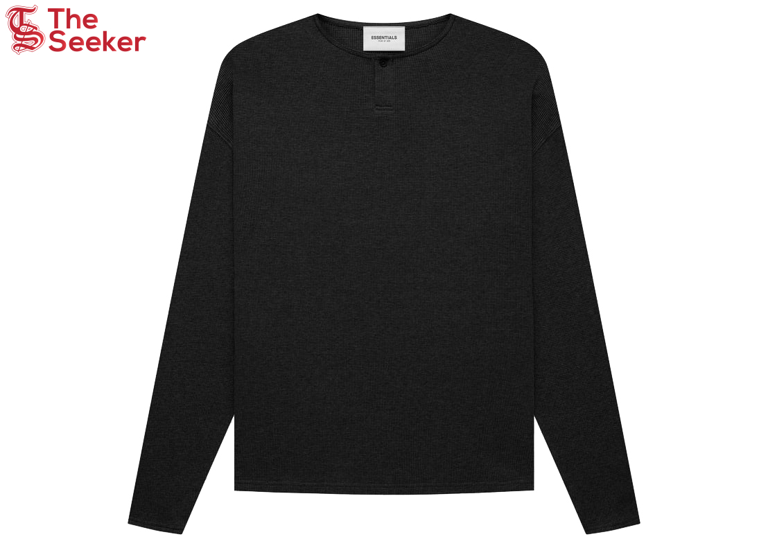 Fear of God Essentials Thermal L/S Henley Black