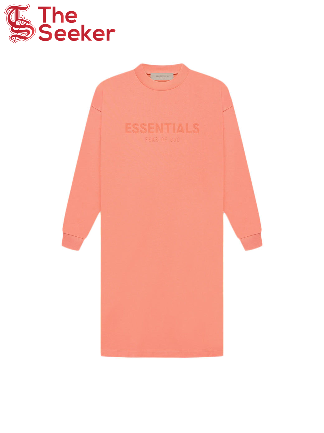 Fear of God Essentials Women's L/S T-shirt Dress Coral