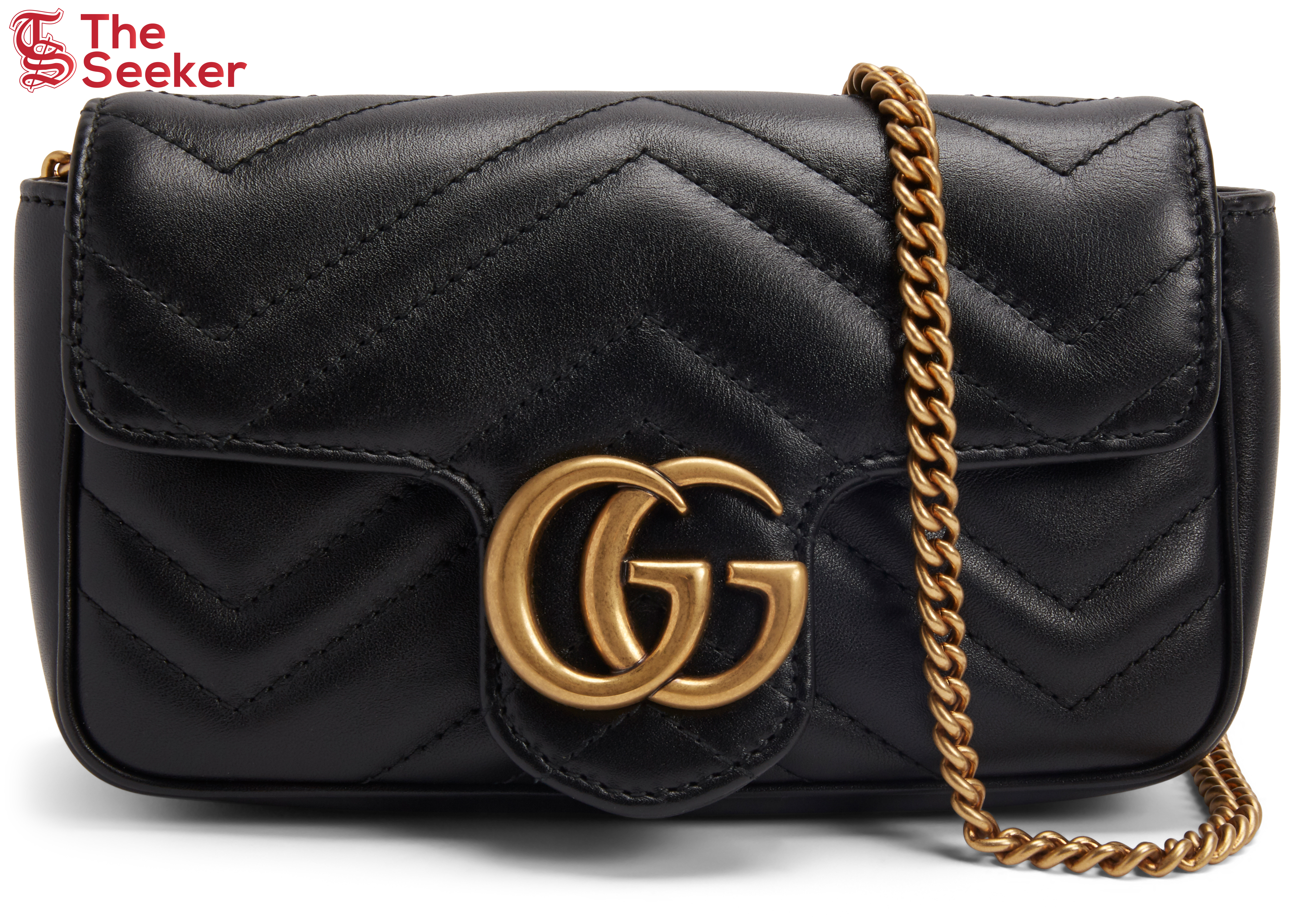 Gucci GG Marmont Matelasse Super Mini Bag Black