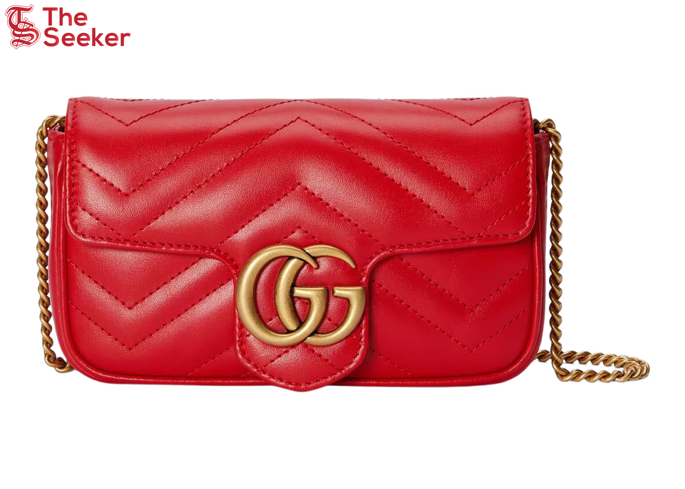 Gucci GG Marmont Matelasse Super Mini Bag Red