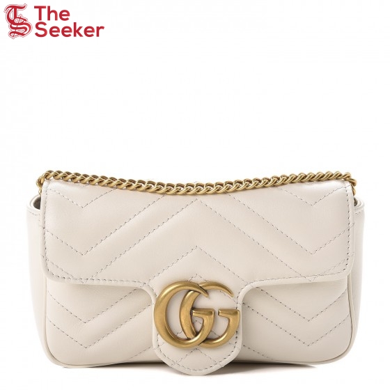 Gucci GG Marmont Matelasse Super Mini Bag White