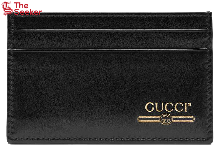 Gucci Leather Card Case with Gucci Logo (4 Card Slot) Black