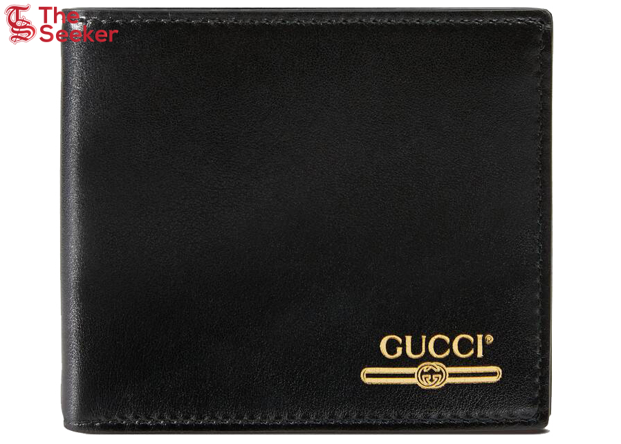 Gucci Leather Wallet with Gucci Logo (8 Card Slot) Black