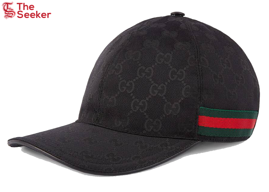 Gucci Original GG Canvas Baseball Hat with Web Black