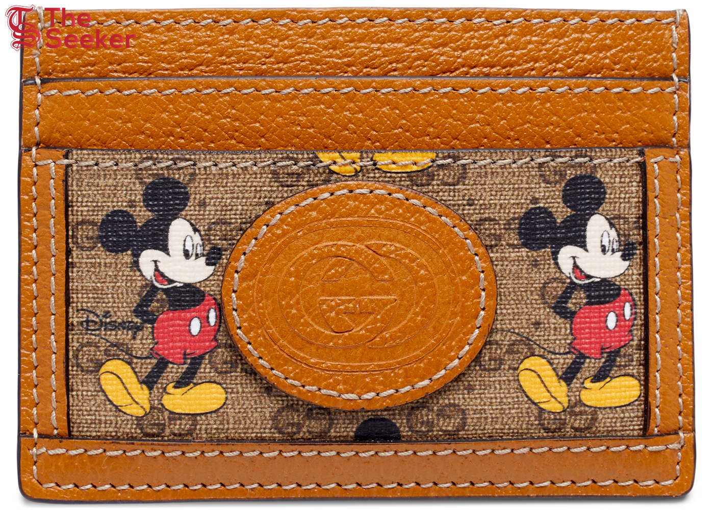 Gucci x Disney Card Case Mini GG Supreme Mickey Mouse Beige