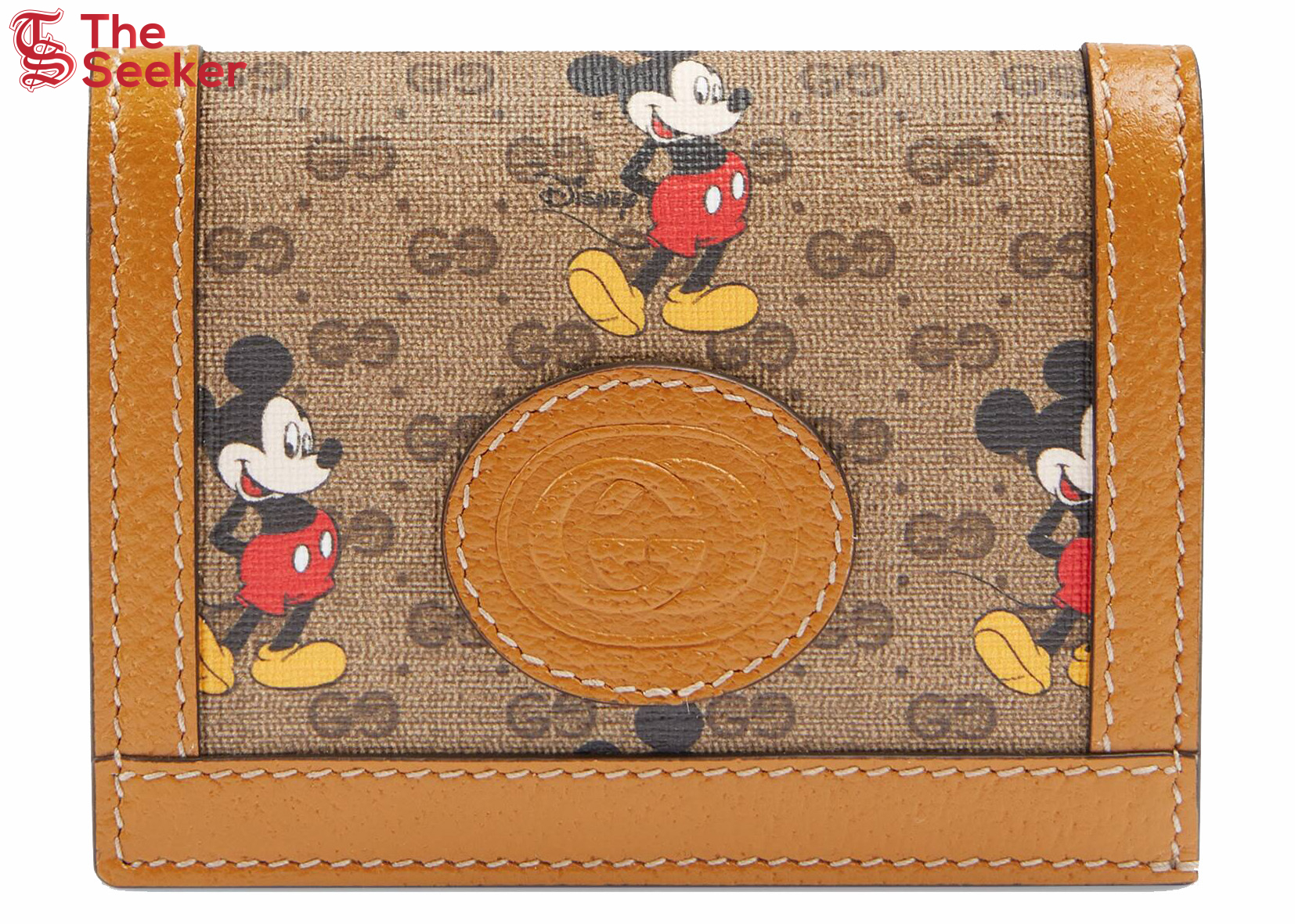 Gucci x Disney Card Case Wallet Mini GG Supreme Mickey Mouse Beige