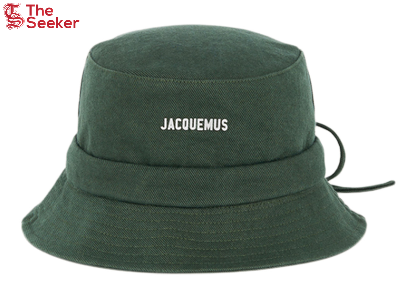 Jacquemus Le Bob Gadjo Bow Knotted Bucket Hat Dark Green