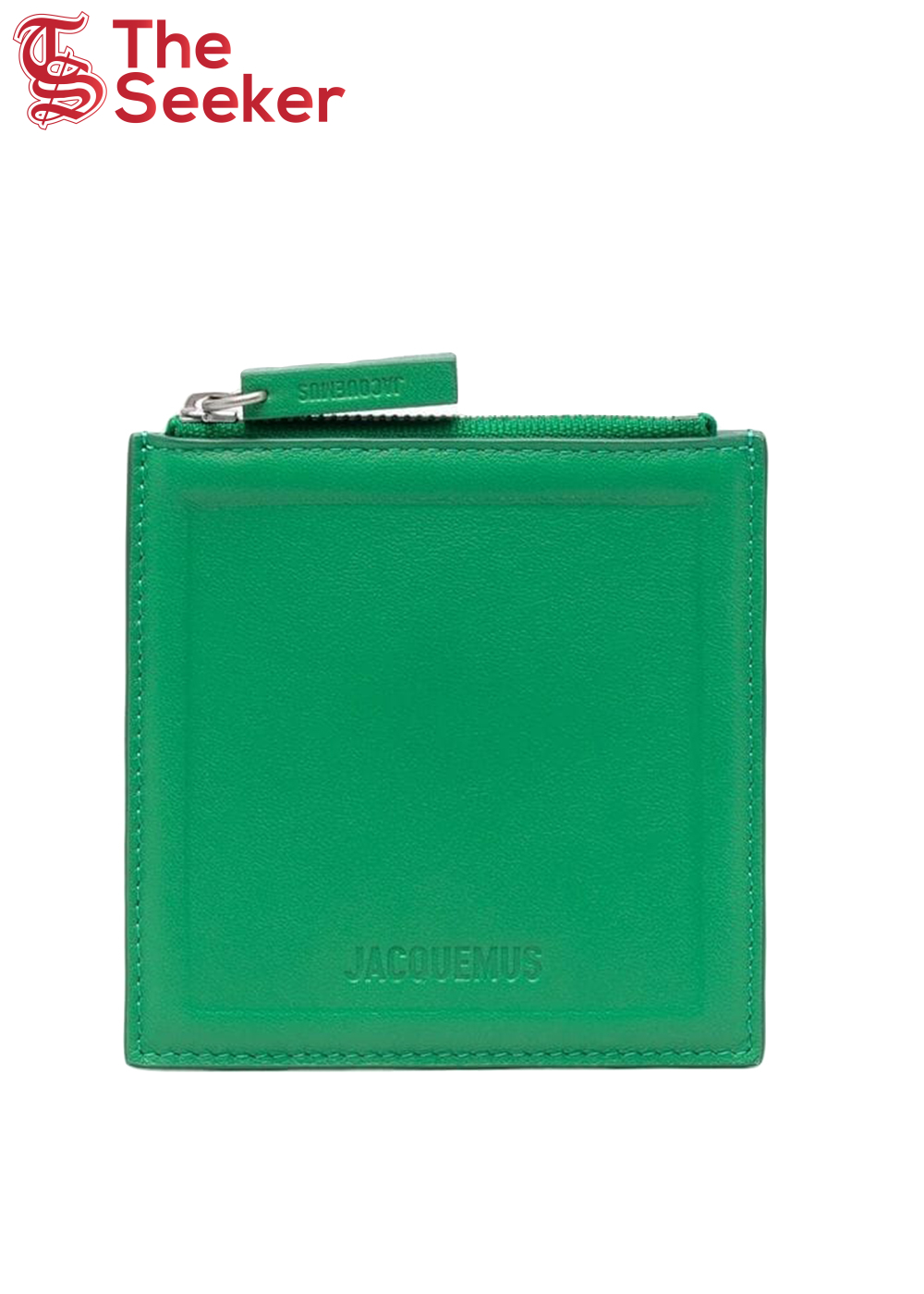 Jacquemus Le Carre Zip Up Purse Forest Green