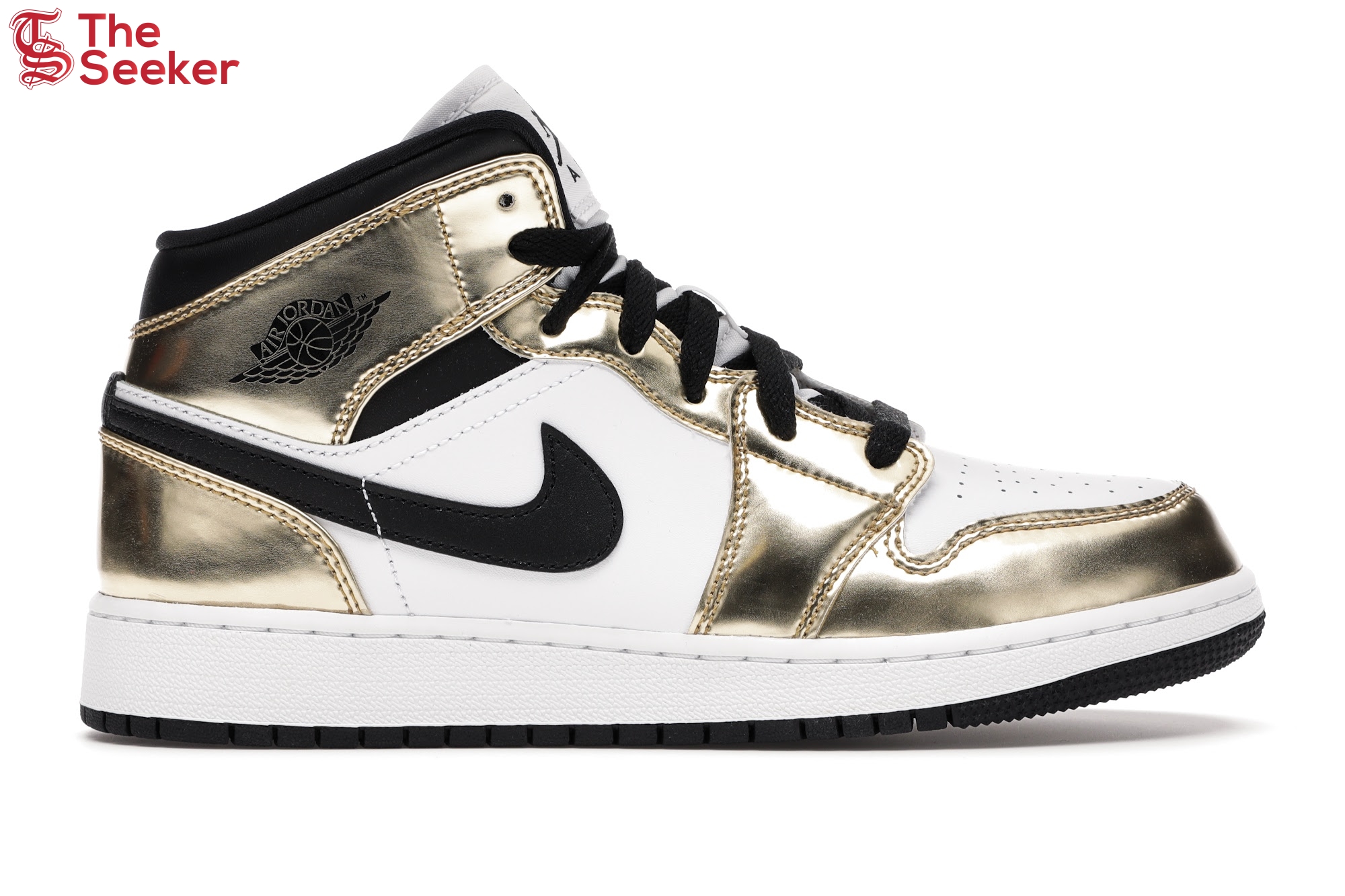 Jordan 1 Mid Metallic Gold Black White (GS)