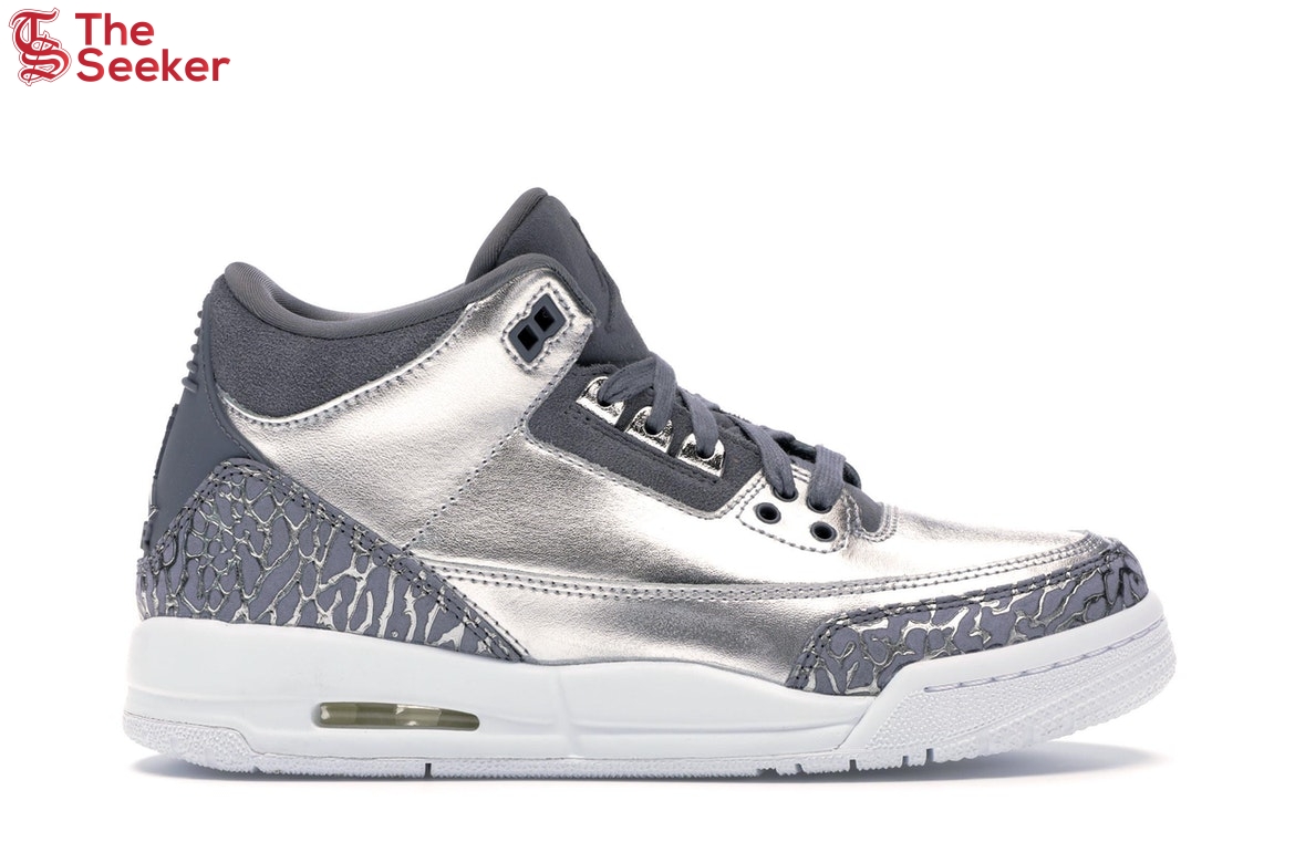 Jordan 3 Retro Premium Heiress Metallic Silver (GS)