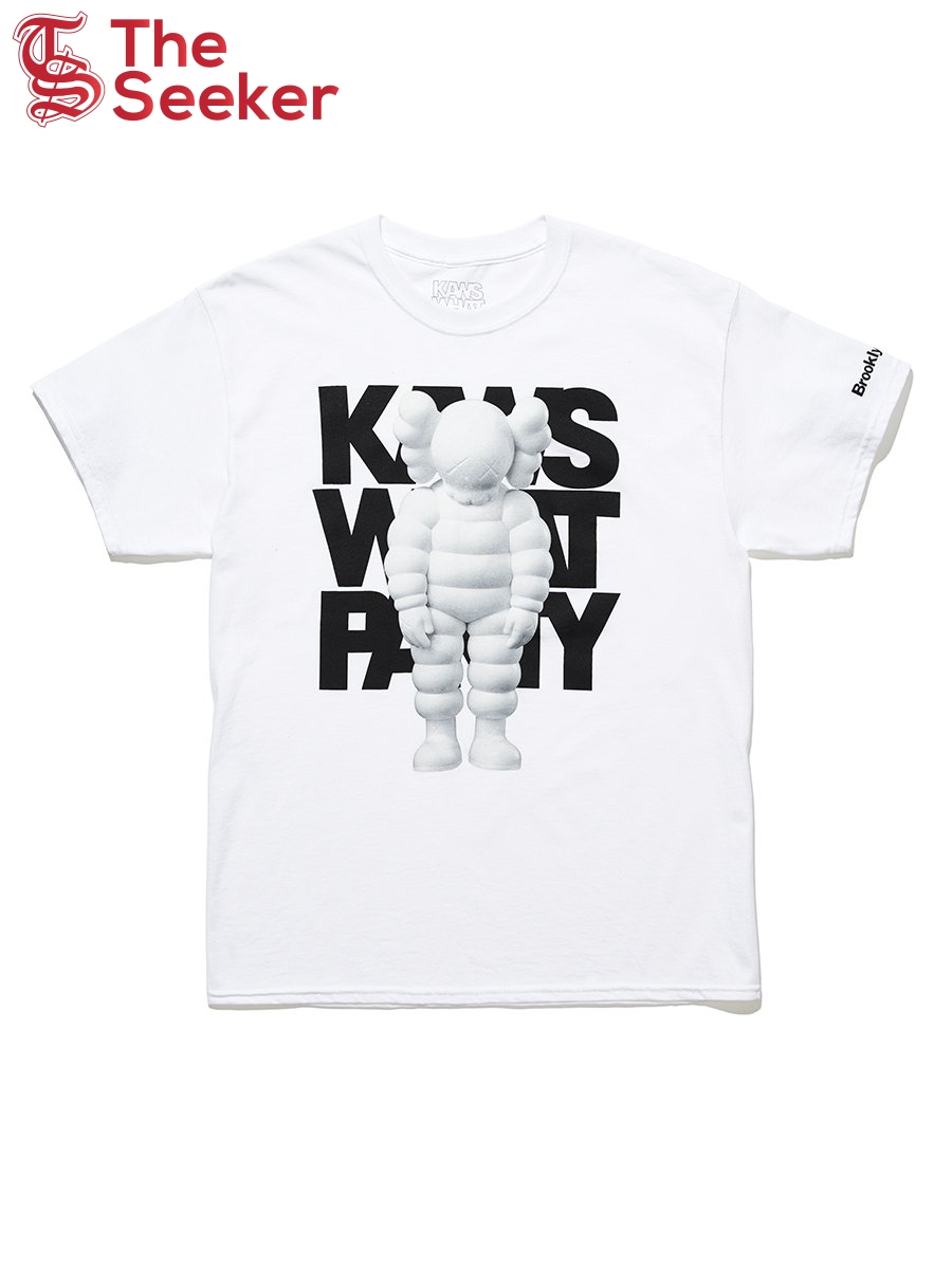 KAWS Brooklyn Museum WHAT PARTY T-shirt White/White
