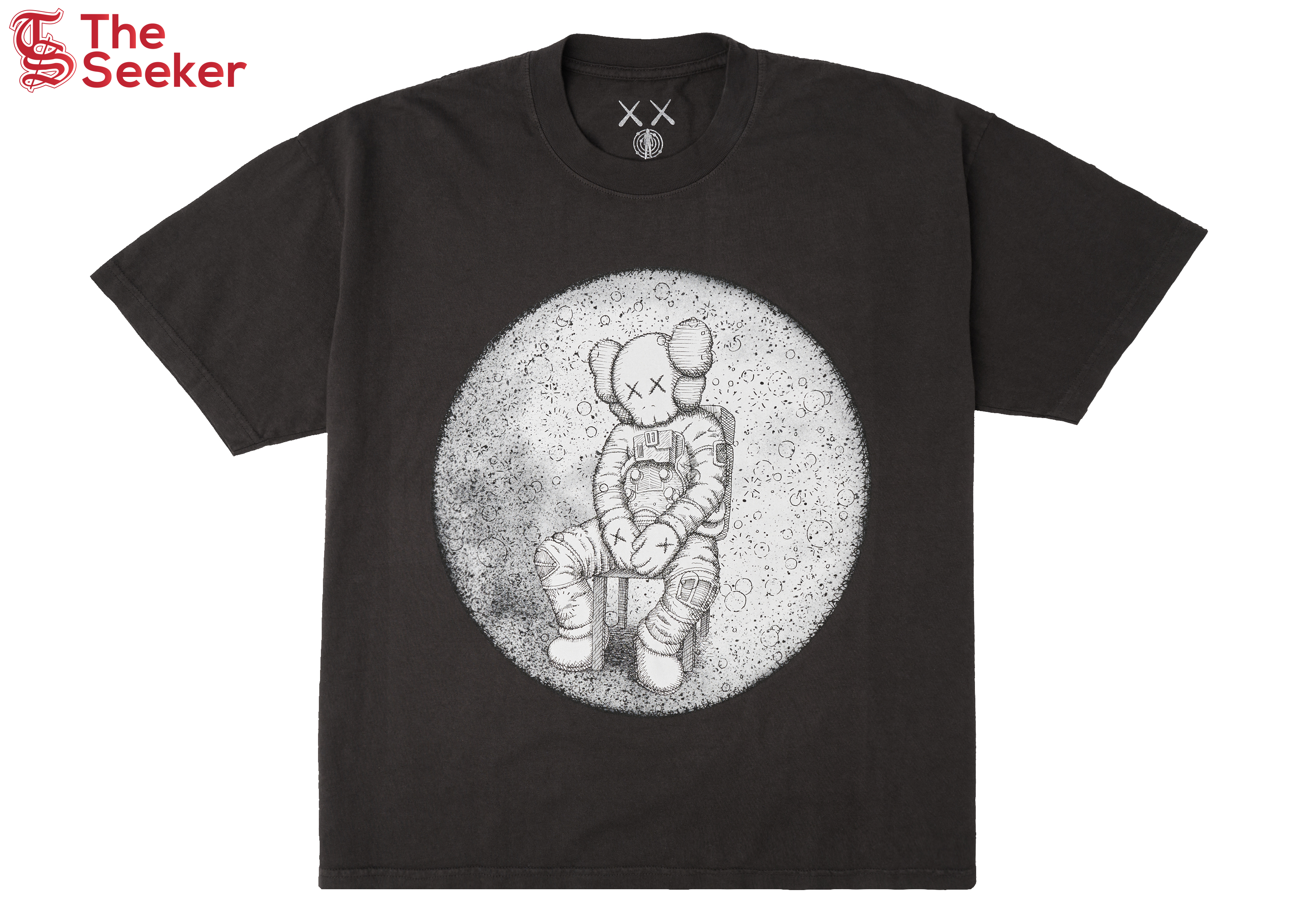 KAWS For Kid Cudi Moon Man Tee Vintage Black