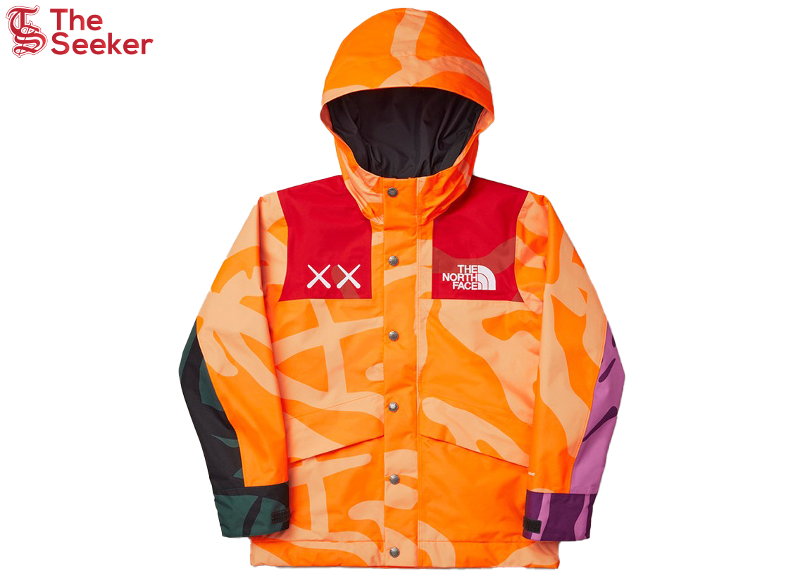 KAWS x The North Face Youth 1986 Mountain Jacket KW Power Orange 86 Print