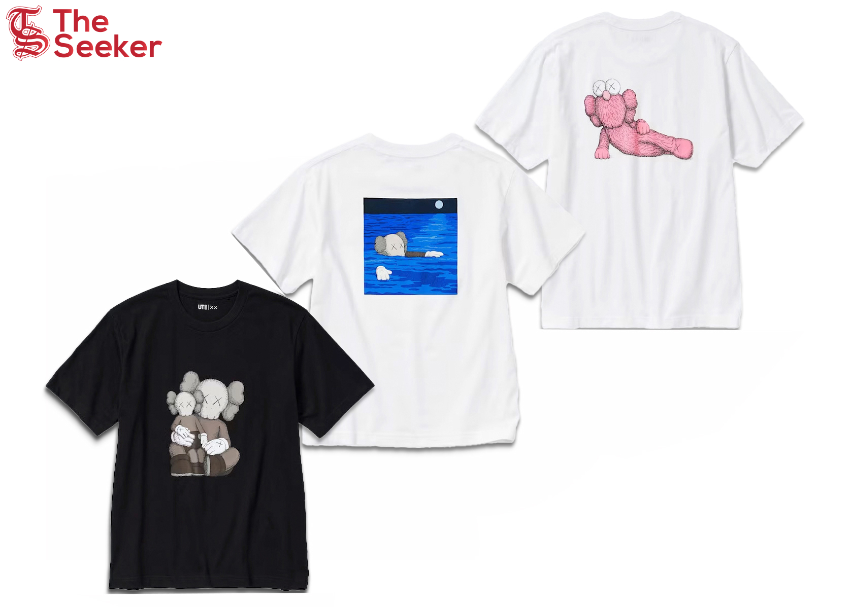 KAWS x Uniqlo UT Short Sleeve Graphic T-shirt (Set of 3) (US Sizing) White/Black