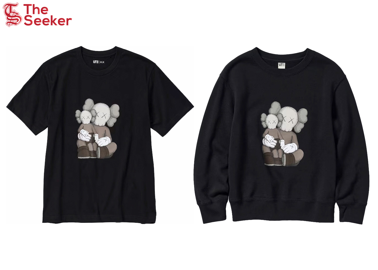 KAWS x Uniqlo UT Short Sleeve T-shirt & Sweatshirt Set Black/Black